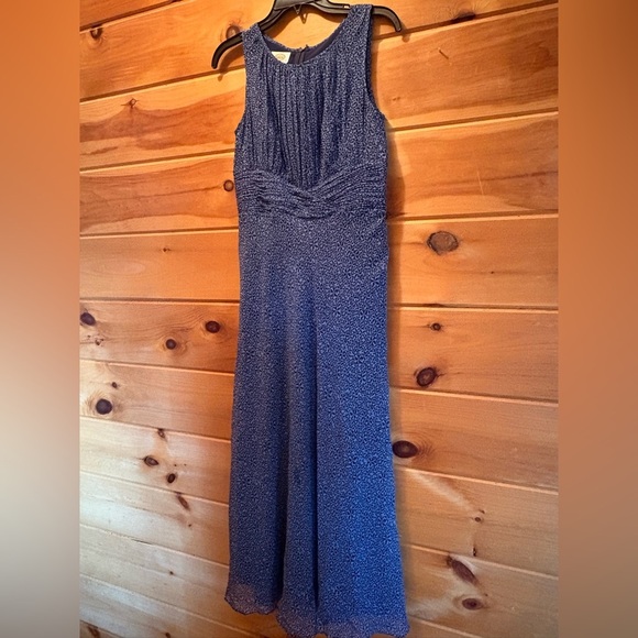 Talbots Blue Sleeveless Dress all Silk size 6 - Picture 1 of 11